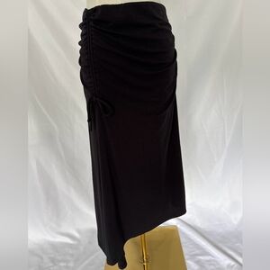 BOLD elements Asymmetrical Ruched Midi Skirt Size Medium